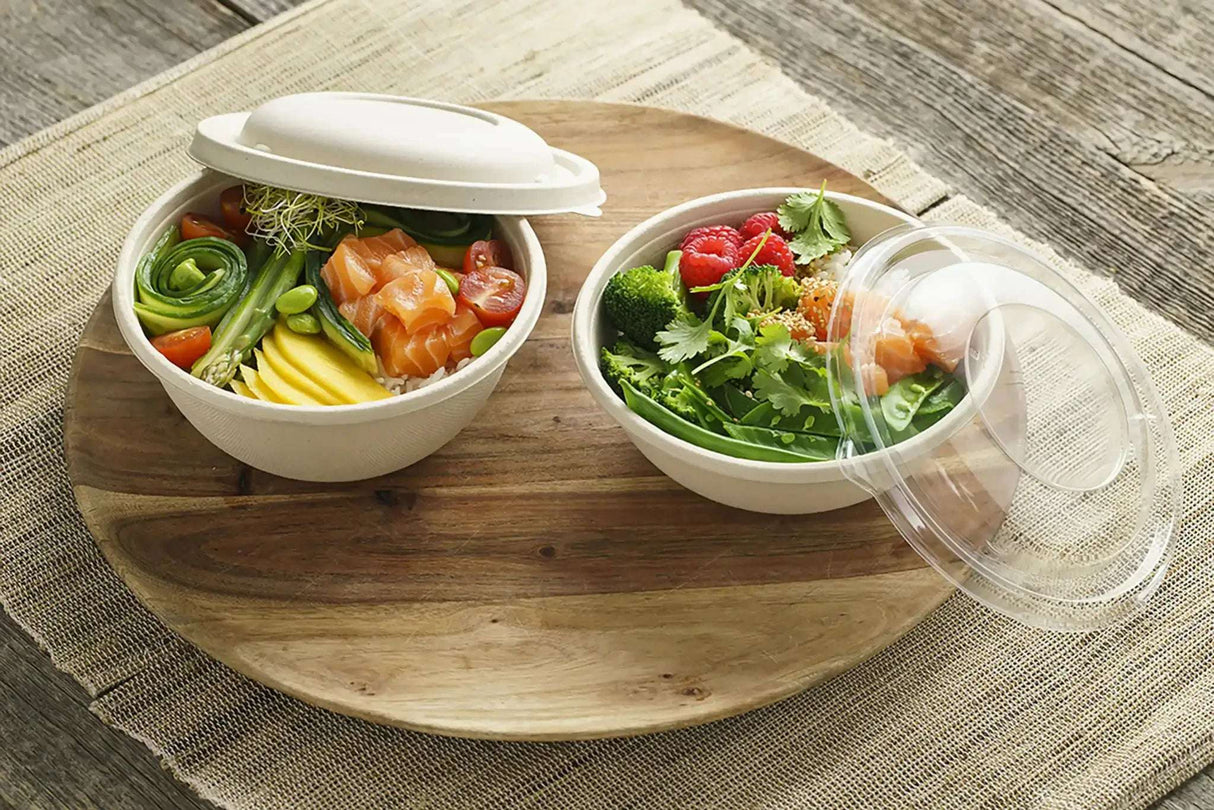 Salatschale aus Zellstoff in Aktion - Verpackung2Go