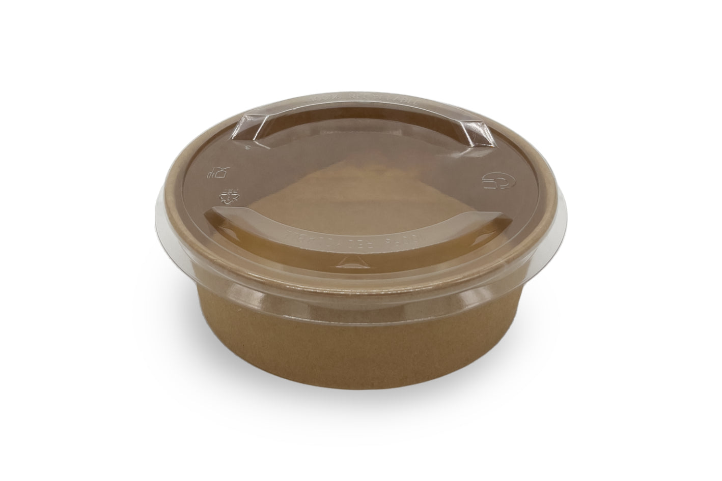 Salatbowl aus Kraftpapier 500ml mit Deckel Verpackung2Go