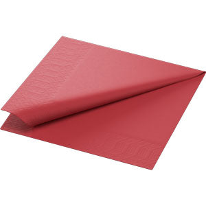 Tissue Serviette 33 x 33cm 1/4 bordeaux Verpackung2Go