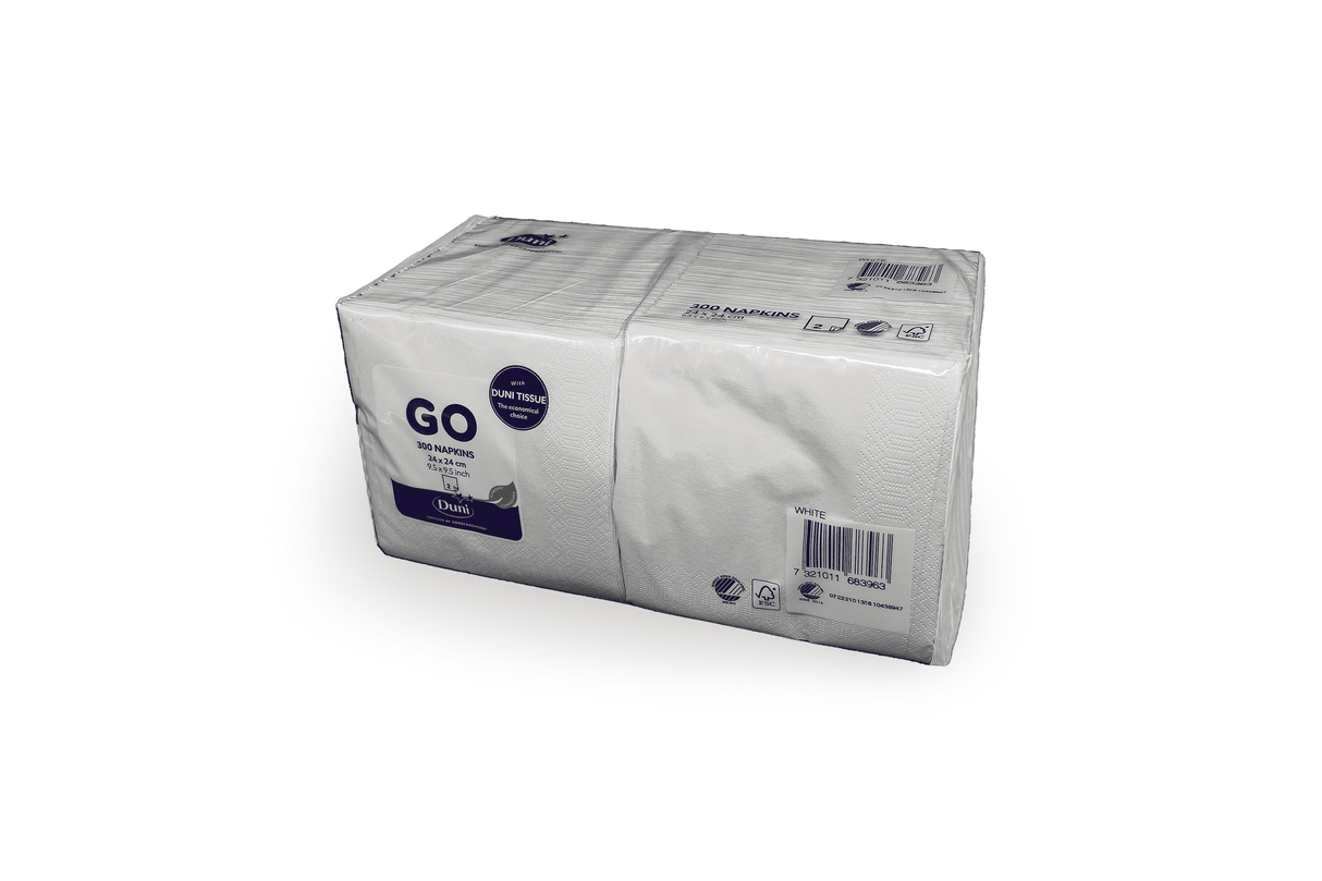 Cocktailservietten 24 x 24 weiß Verpackung2Go