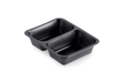PP-Schale Caterline 227 x 178 x 50mm mit zwei Fächern | schwarz Verpackung2Go