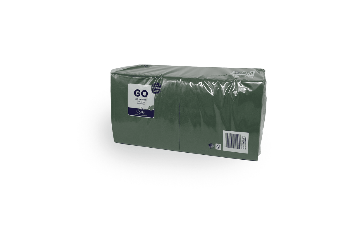 Serviette 33 x 33cm jägergrün Verpackung2Go