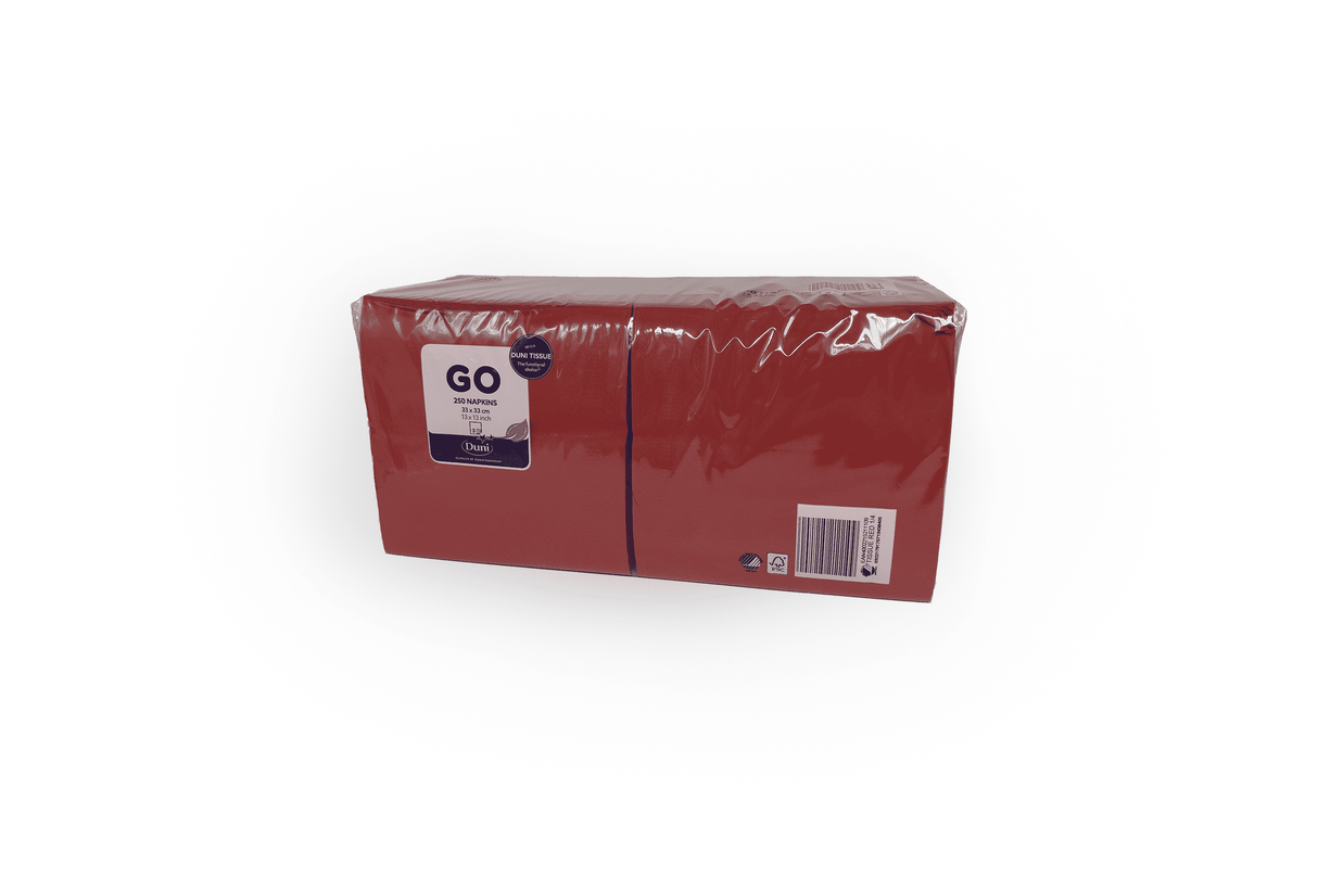 Tissue Serviette 33 x 33cm rot Verpackung2Go