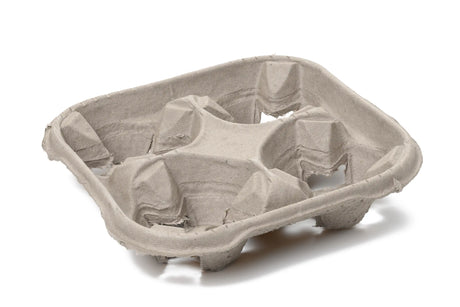 Tragetablett aus Papier für 4 Becher Verpackung2Go