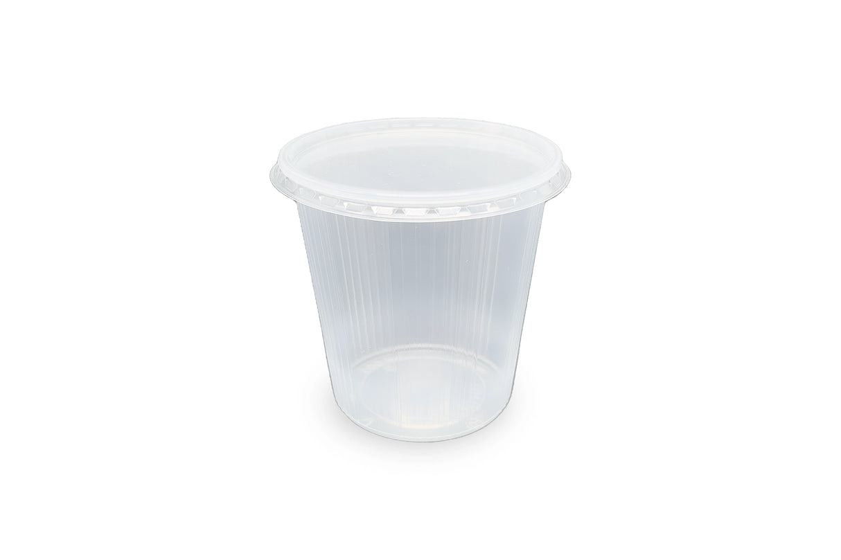 Feinkostbecher mit Deckel 500ml Rund Verpackung2Go