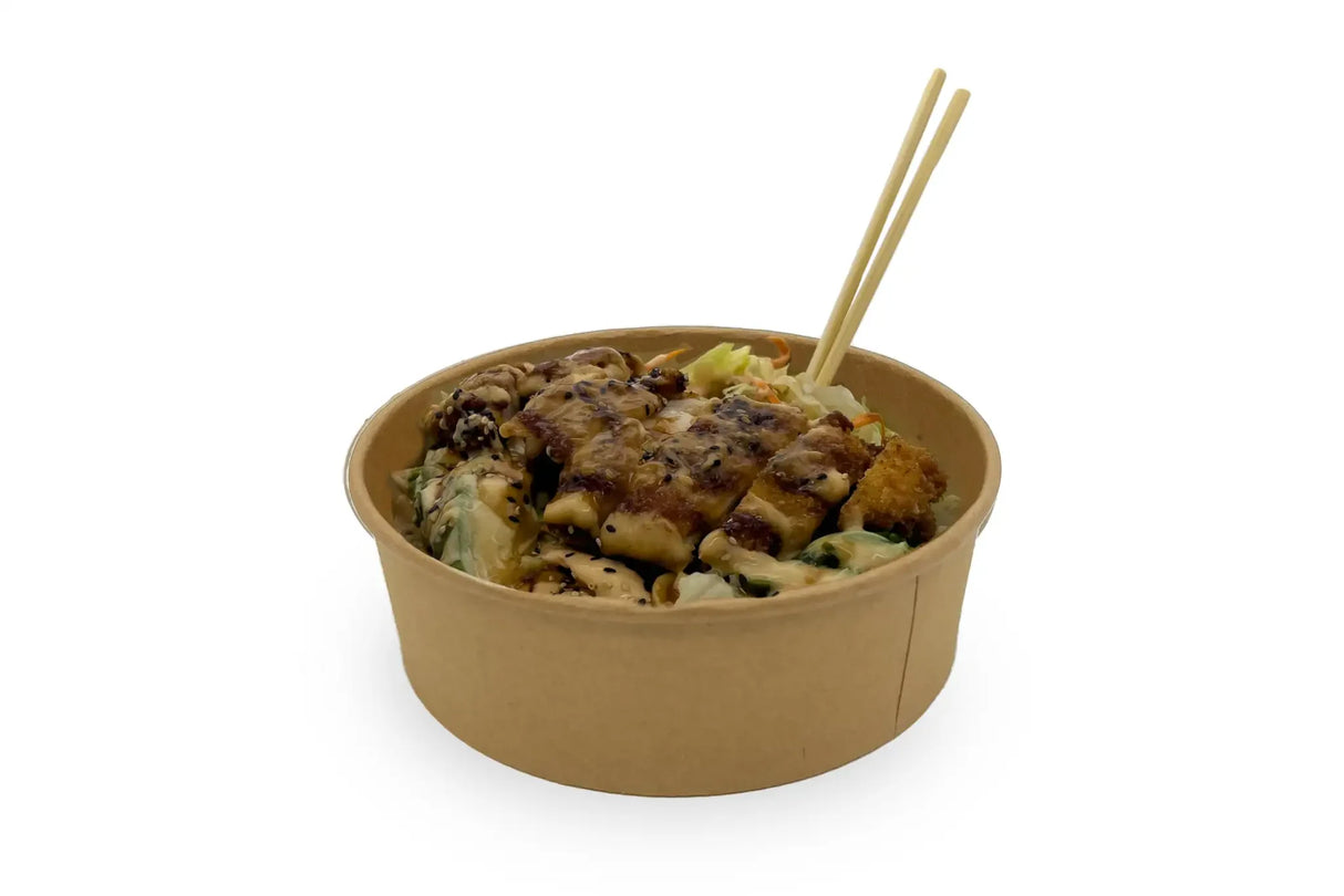 Salatbowl aus Kraftpapier 1100ml Verpackung2Go