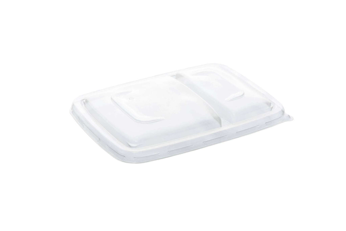Verpackung2GoPP Deckel für BePulp Menüschale mit zwei Fächern