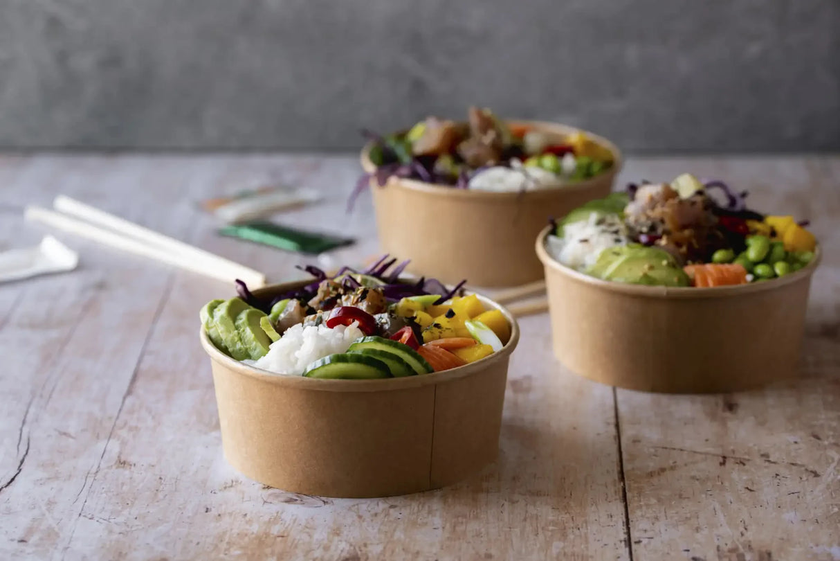 Salatbowl aus Kraftpapier 7500ml Verpackung2Go