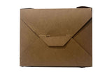 Take Away Box Kraft aus braunem Papier, 1000ml, mit praktischem Faltdeckel für umweltfreundlichen Lebensmitteltransport.