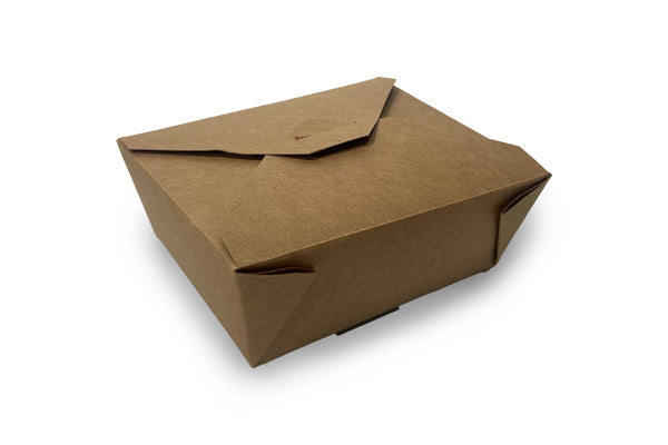Take Away Box Kraft mit Faltdeckel 1000ml von Verpackung2Go
