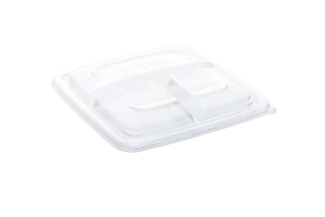 Verpackung2GoPP Deckel für BePulp Menüschale mit drei Fächern