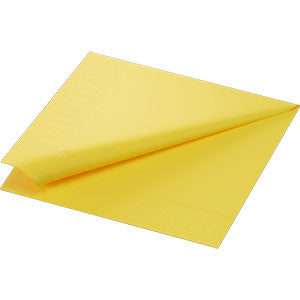 Tissue Serviette 40x40cm 3 lagig gelb Verpackung2Go
