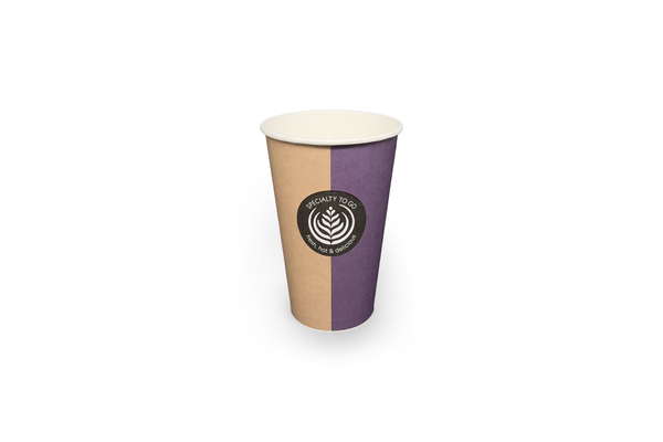 Kaffeebecher, Coffee to Go - 400ml braun Verpackung2Go