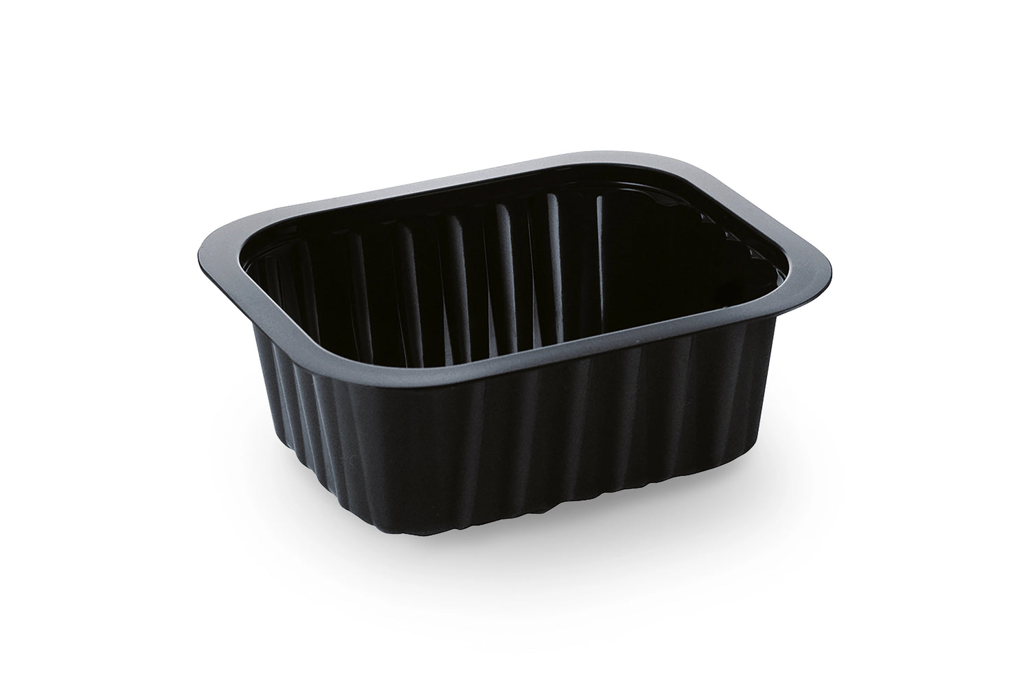 PP-Schälchen 138 x 114 x 53 mm ungeteilt | schwarz Verpackung2Go
