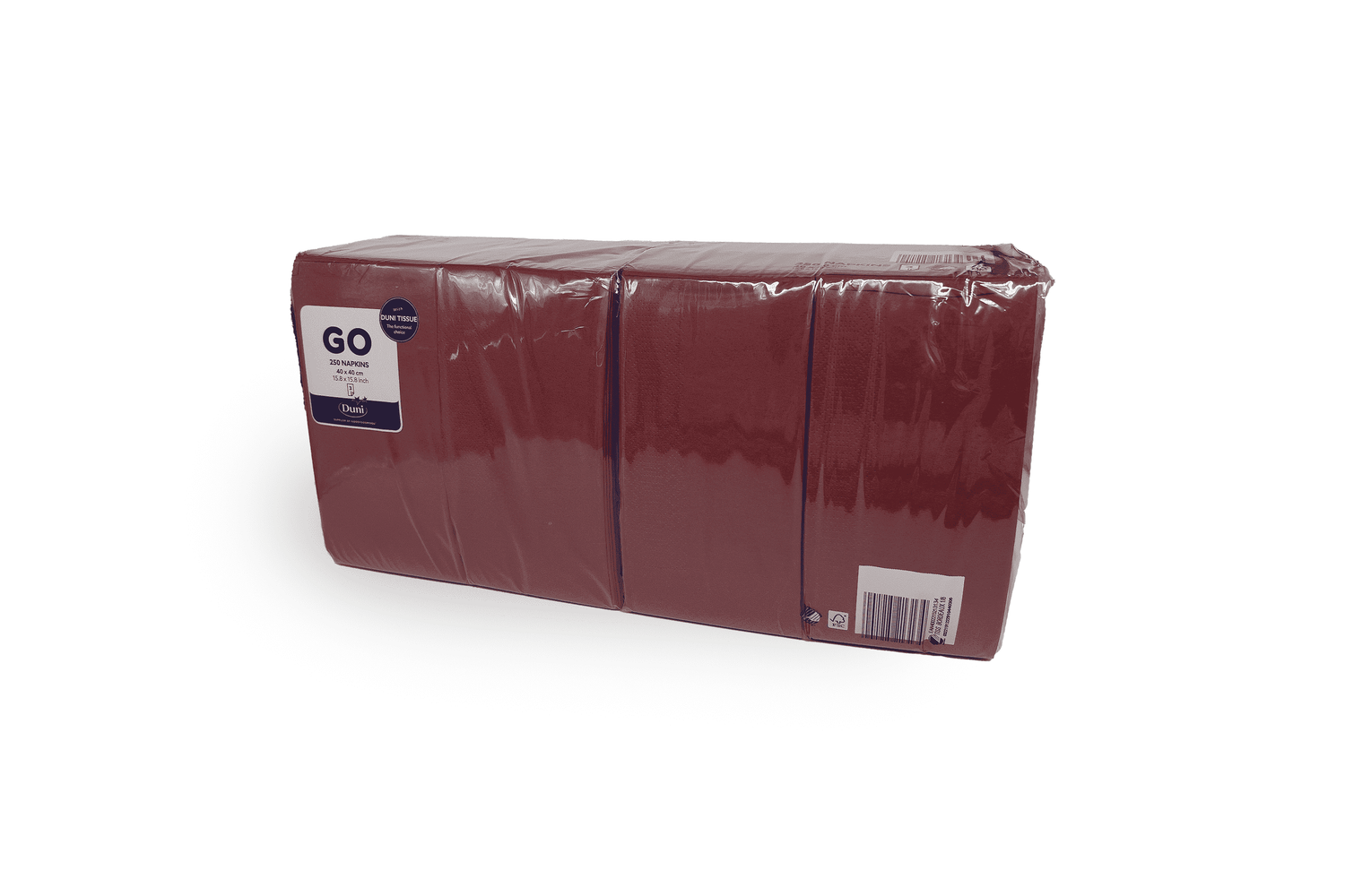 Tissue Serviette 40x40cm 3 lagig bordeaux Verpackung2Go