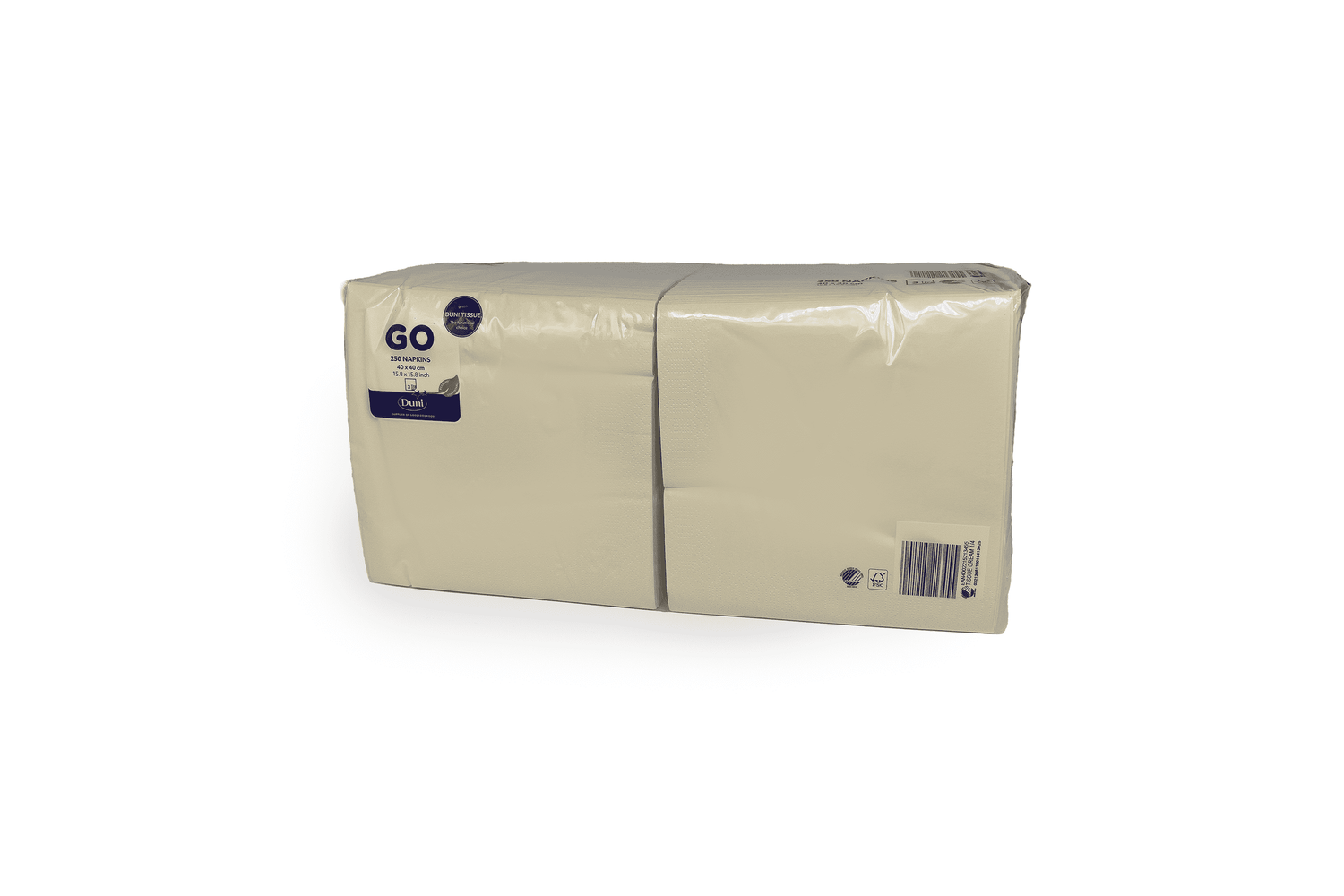 Tissue Serviette 40x40cm 3 lagig champagner Verpackung2Go