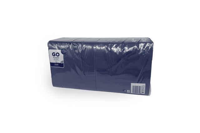 Tissue Serviette 40x40cm 3 lagig dunkelblau Verpackung2Go
