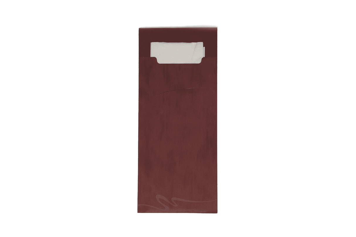Serviettentasche bordeaux inklusiv Serviette (pochetto) Verpackung2Go