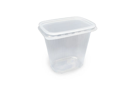 Feinkostbecher mit Deckel 500ml eckig Verpackugn2Go